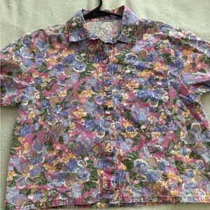 Floral Multicolor Women’s Crop Shirt